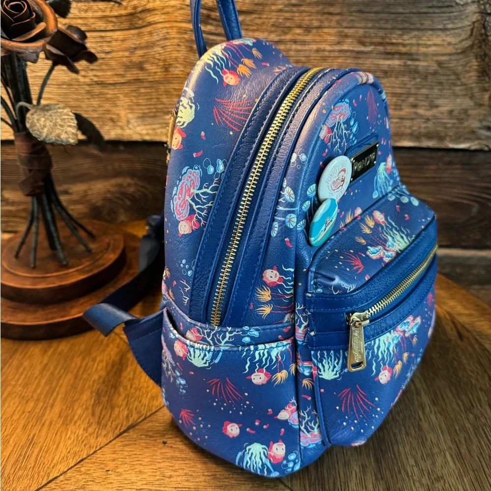 Loungefly Studio Ghibli Ponyo Mini Backpack (Wear on Straps Bag)‎ See Photos